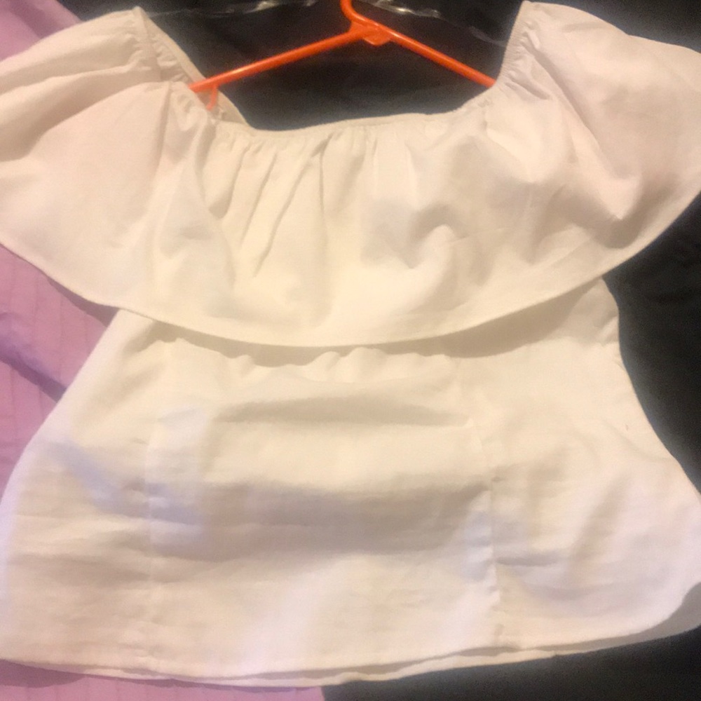 White Cropped Shirt